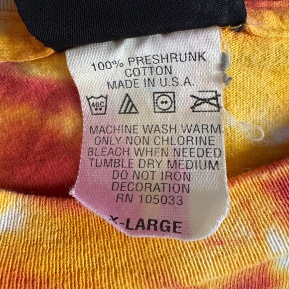 Liquid Blue Pizza Supreme Tie Dye T Shirt 2005 Vintage Rare Size XL Made in USA - Picture 4 of 6